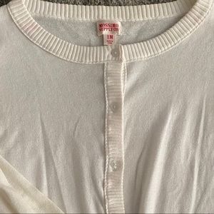 Mossimo Supply Co. Sweaters - Nice soft stretchy off white 1/4 sleeve cardigan Mossimo Supply Co. Sweaters - Nice soft stretchy off white 1/4 sleeve cardigan